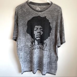 HYBRID JIMI HENDRIX Burnout Graphic Tee XXL Gray